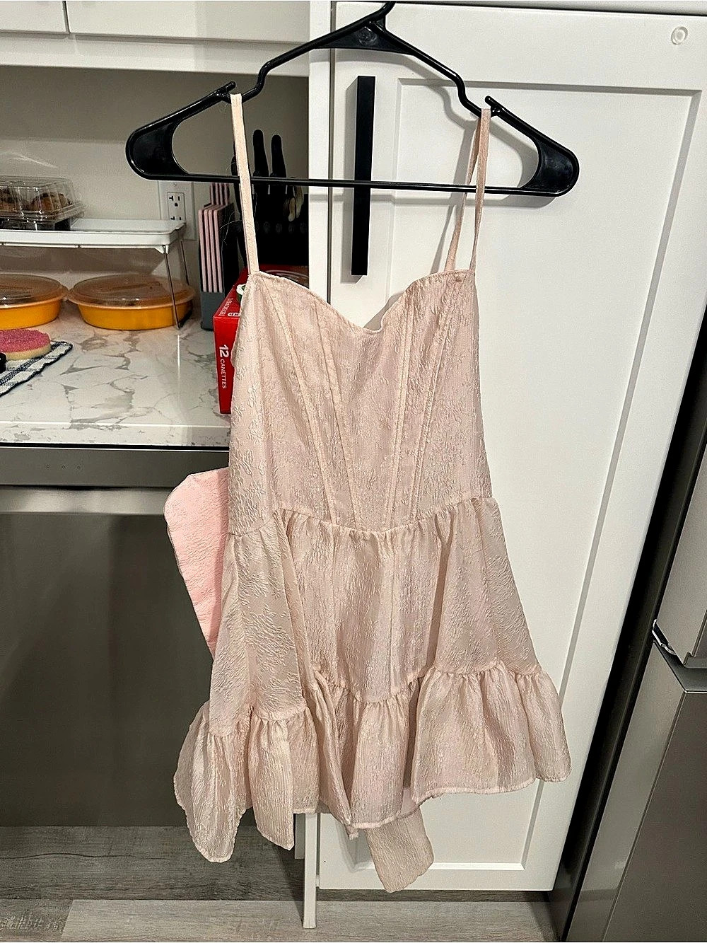 Sugar Thrillz Big Bow Sweetheart Mini Dress Pink Medium
